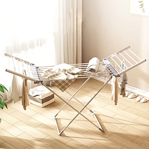 230ワット20バー翼付き電気加熱衣類乾燥機 - タオルウォーマー、屋内馬ラック電気乾燥機、防水電源スイッチ付き定温、衣類乾燥ラック