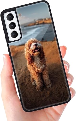 Miniatura 5 de Funda de teléfono personalizada para Samsung Galaxy S22 5G, vidrio templado antiarañazos, a prueba de golpes, funda de TPU suave con imagen, texto,