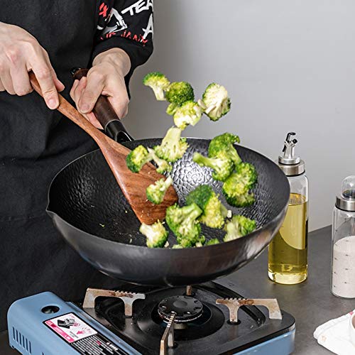 Wok tradicional de hierro sin teflón miniatura 5
