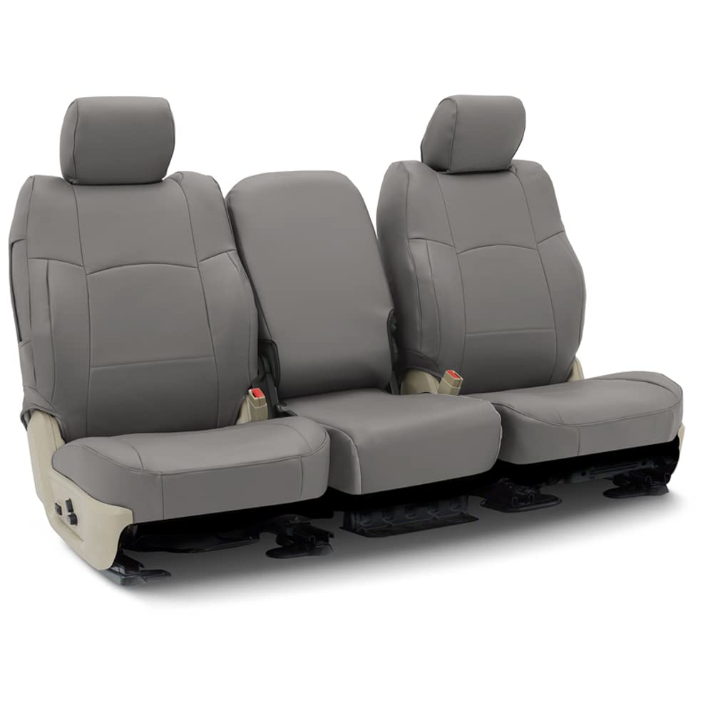 Coverking Custom Fit Seat Cover Designed for Select Chevrolet Models: 1 Row, Rhinohide Fabric, Steel Gray