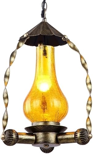 Industrial Retro Loft Metal Vintage Ceiling Light Fixture - E27 Edison Drop Light for Bar, Balcony, Restaurant, and Home Decor