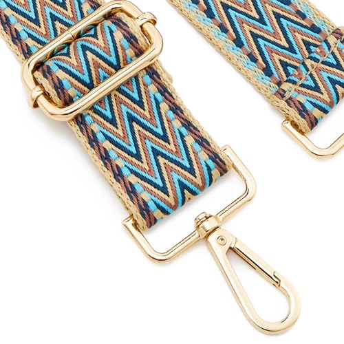 Image of ZOOEASS Wide Shoulder Strap Adjustable Replacement Belt Guitar Style Crossbody Bag Handbag Strap Multicolor Canvas Straps(Wide:1.5in)(Color17)