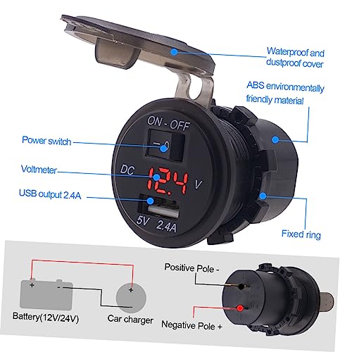 Cargador USB Mikikit con pantalla digital y luz indicadora de voltaje 7