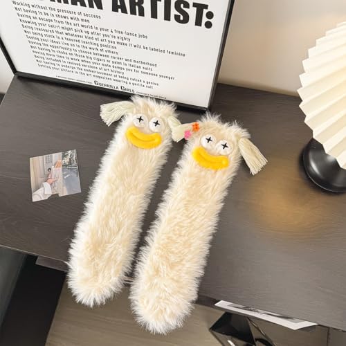 Image of TFTSR Crazy Funny Fuzzy Silly Socks for Kids Women,Girls Fluffy Slipper Novelty Fun Socks,Boy Men Cute Cozy Soft Animal Socks