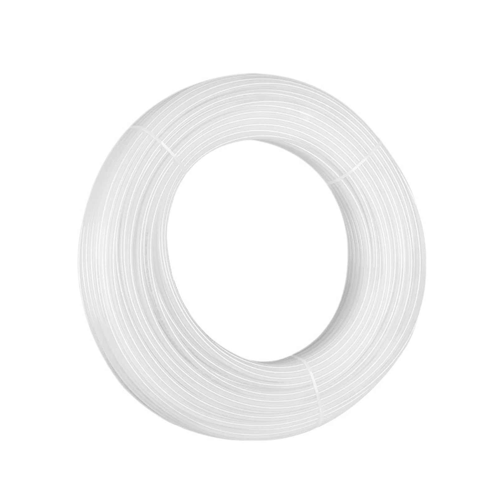 Compatible con Creality, tubo de PTFE de 5M for extrusora Ender 3/CR-10 | Tubo de teflón de filamento de 1,75mm, ID 2mm OD 4mm, extrusora Bowden con cortador, pieza de impresora 3D(White)