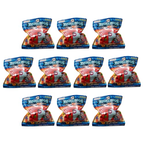 Zomlings In The Town City Tower & Zomling Blind Party Suprise Bag Pack de 10 – Serie 5