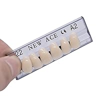 Vista 4 de 168 piezas dentales de resina sintética dental, 6 juegos de dientes falsos 22 A2 sombra superior inferior dental para dientes de terror de Halloween