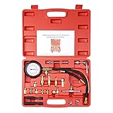 20 Pcs 0-140 PSI Universal Fuel Injector Pressure Test Kit for Trucks, Cars, ATVs