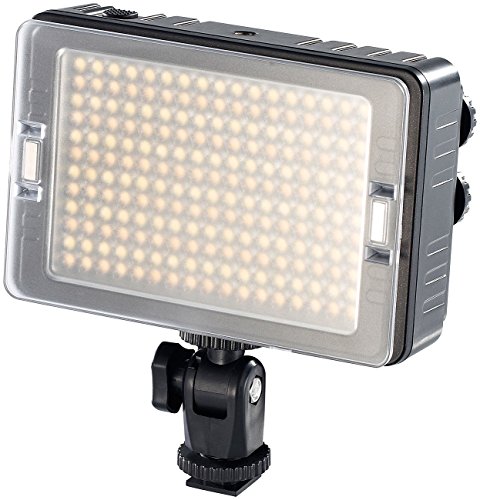Somikon Videolicht: Foto- und Videoleuchte FVL-720.d mit 204 LEDs, 3.200-5.500 K (Filmleuchte, Photoleuchte, Blitzschiene) – Bild 3