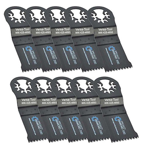 Versa Tool AB10C 35mm Japan Cut Tooth HCS Multi-Tool Saw Blades 10/Pk Fits Fein Multimaster, Dremel, Bosch, Craftsman, Ridgid Oscillating Tools