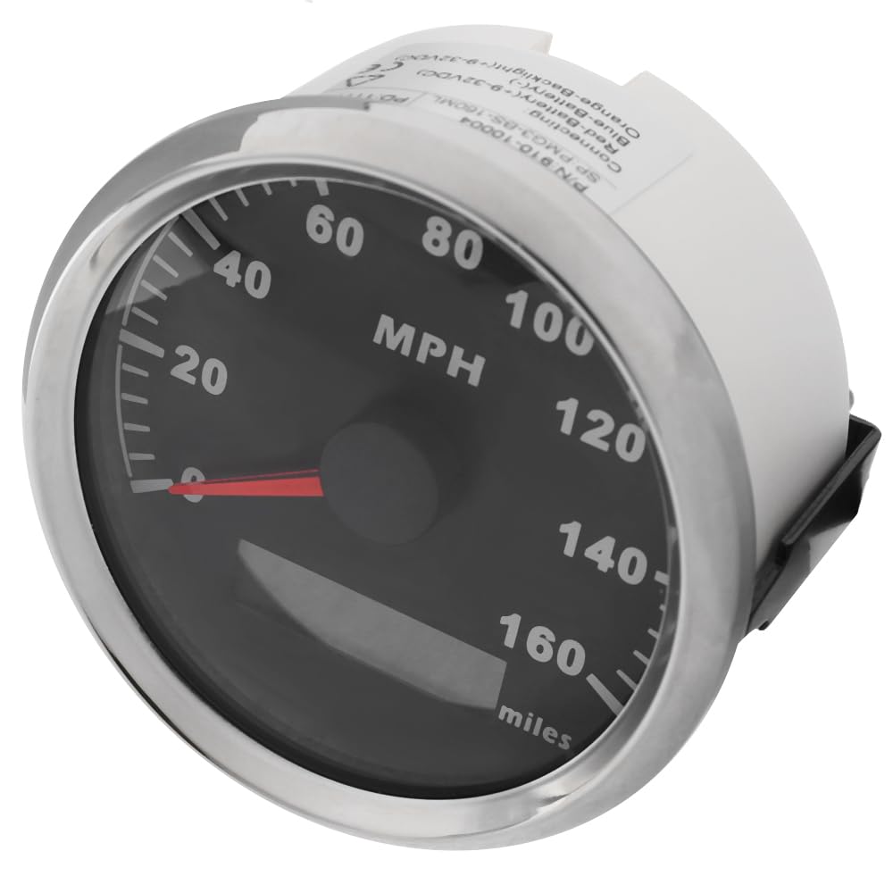 Universale 160MPH GPS Tachimetro Contachilometri Calibro di velocità di Visualizzazione Digitale A Cristalli LIQUIDI Tester del Calibro for Auto Barca Auto Marine Moto 85 Millimetri(BN)