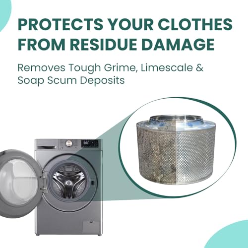 Happi Planet | Washing Machine Cleaner & Descaler Tablets | 8 Tablets | Better Than Powder | Removes Tough Grime, Limescale & Soap Scum | Used for Top Load & Front Load | Protects Clothes from Residue view 2
