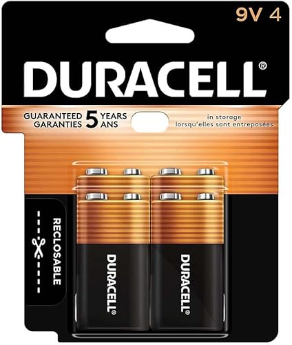 DURACELL Pilas alcalinas CopperTop MN16RT4Z, 9V, 4PK
