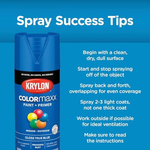 Image of Krylon K05558007 COLORmaxx Spray Paint and Primer for Indoor /Outdoor Use, Satin Bright White