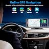Pantalla Carplay portátil inalámbrica con dashcam - Lehwey 10.26 pulgadas tableta Carplay con cámara frontal 4K y cámara de reversa 1080P, Bluetooth 5.0, FM, asistente de voz, con tarjeta TF de 64GB 8