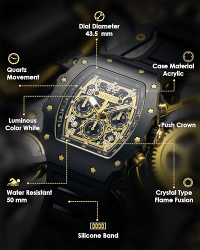 Image of Invicta Racing Quartz Gold Dial Analog Watch for Men - 69728