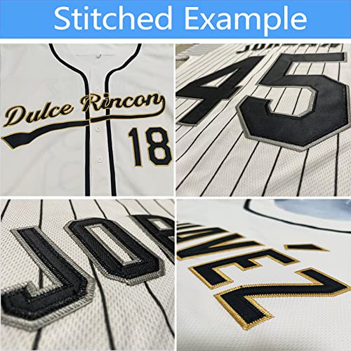 Camiseta personalizada de béisbol con rayas, bordada o impresa, uniformes deportivos para hombres, mujeres, jóvenes y preescolares miniatura 3