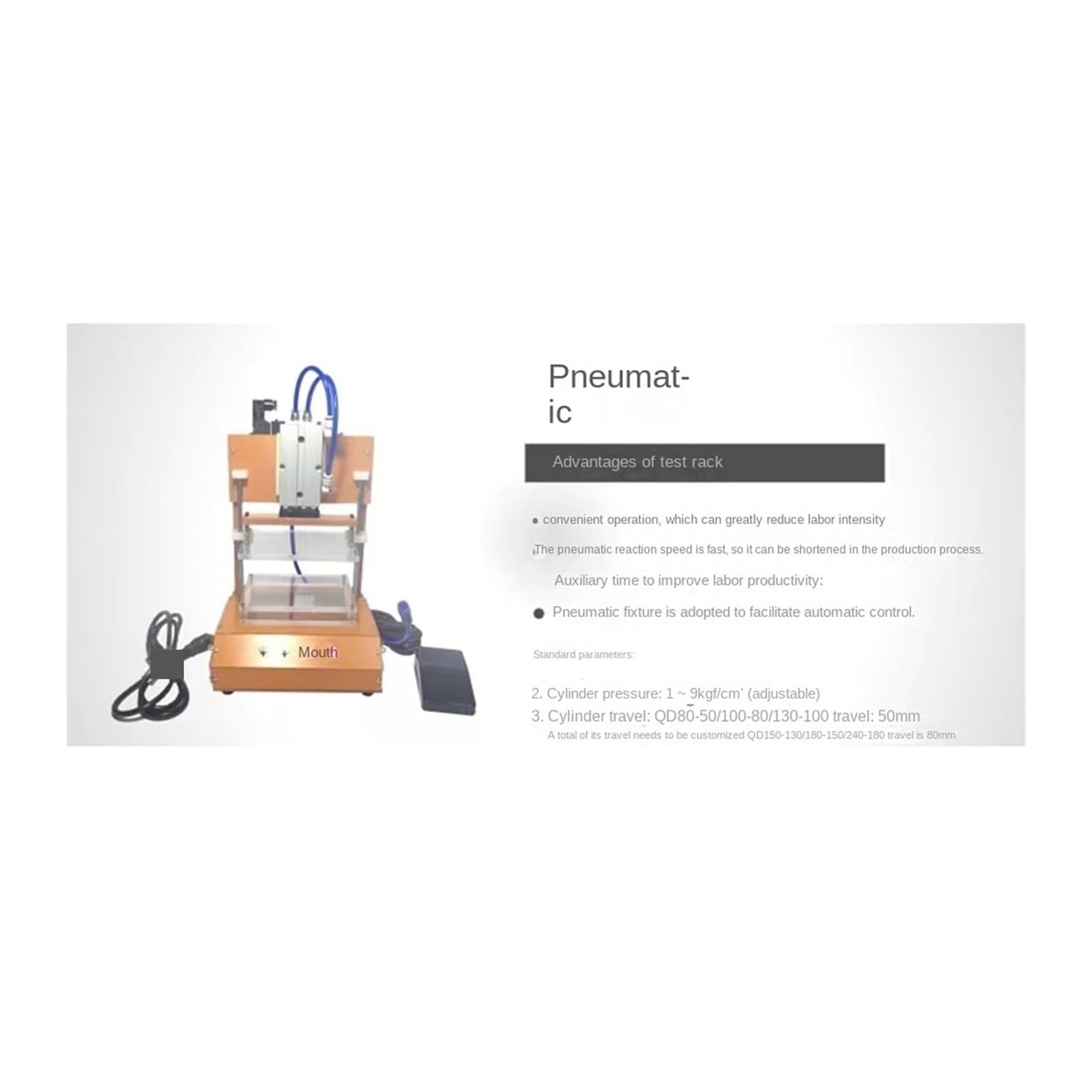 Pneumatyczne pneumatyczne uniwersalne urządzenie testowe i PCB Testing Jig PCBA Test Fixture Tool Rack Do użytku DIY