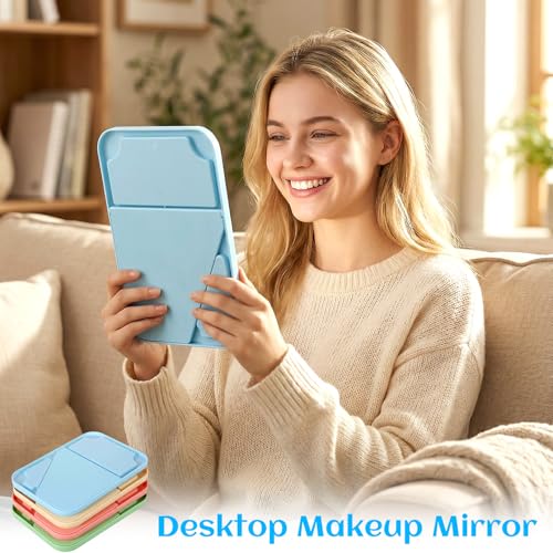 12 espejos de maquillaje de escritorio rectangulares miniatura 4