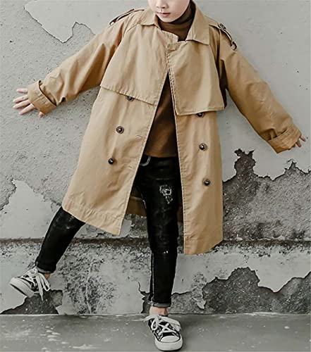 Betusline Boys' Double Breasted British Trench Coat, 3-13 Years3