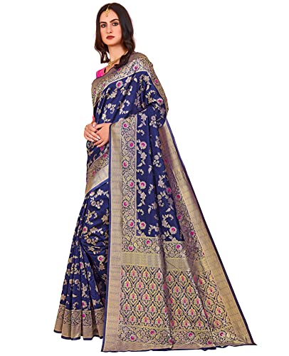 Image of Glory Sarees Women's Banarasi Silk Saree With Blouse Piece (Kara164 Parent)