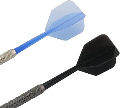 Integrated Dart Flight and Shafts 9PCS Nylon Plastic Integrated Dart Shaft and Flights Tip Darts Set White Black and Blue