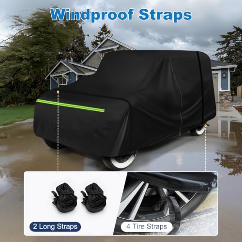 Image of QUNSUNUS Car Cover for Ford Model A Sedan /Convertible 1928-1931 with Cotton | Waterproof Outdoor All-Weather Heavy 420D Oxford Model A Cover, with Zipper and Straps, for Dust, Sun, Wind Protection