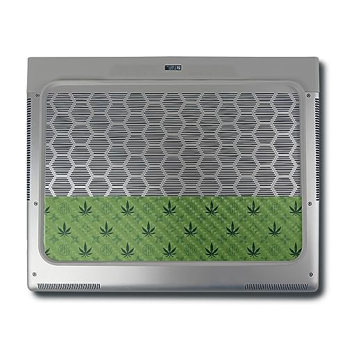 Image of MightySkins Carbon Fiber Skin Compatible with Alienware X16 R1 (2023) Full Wrap Kit - CBD Green | Protective, Durable Textured Carbon Fiber Finish | Easy to Apply & Change Styles | Made in The USA