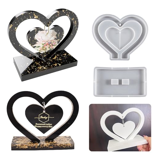 Molde de resina epoxi con forma de corazón,Moldes de resina epoxi...