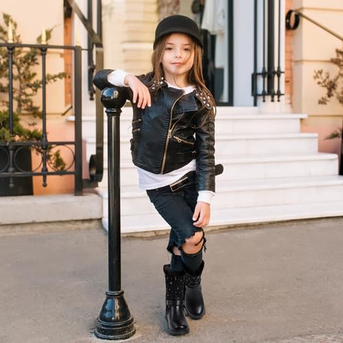 Girls Winter Boots Kids Cowgirl Boots Girl Combat Knee High Boot Girls Dress Shoes2