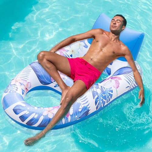Chaise flottante gonflable ergonomique avec maille rafraîchissante pour lac - 3