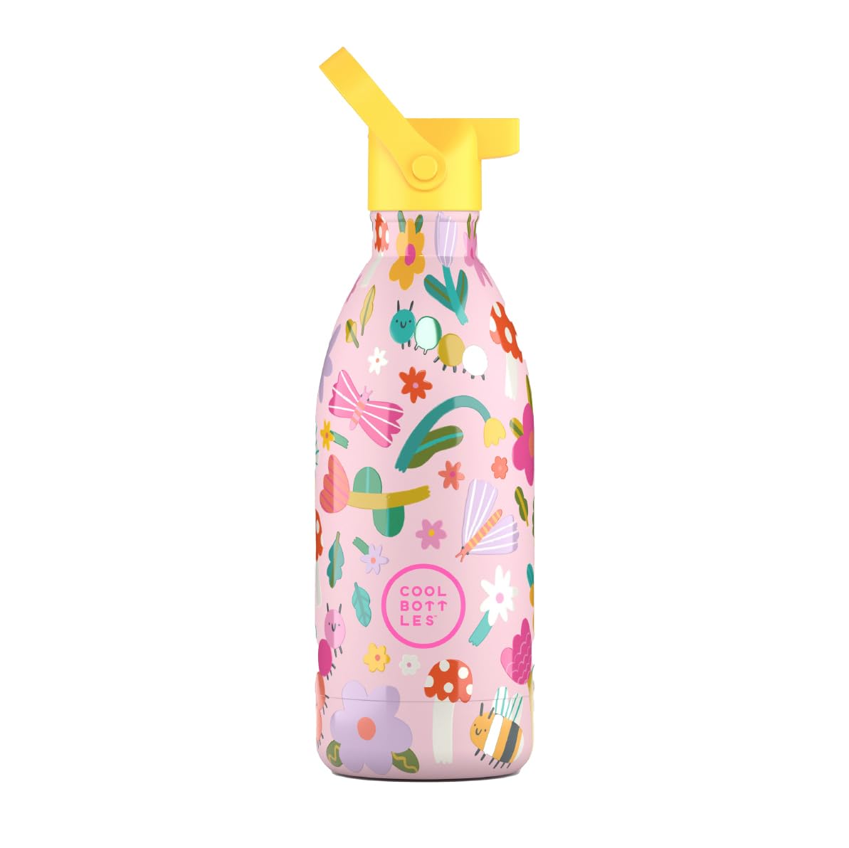 Cool Bottles - Stainless steel water bottle for kids, insulated bottle for kids - Drinks cold for 36 hours and hot for 18 hours- Bug Life 500ml