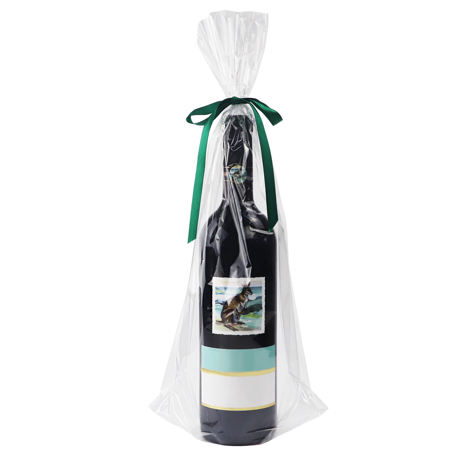 Sacs transparents bouteille de vin 20x40cm emballage cadeau