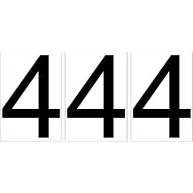 StickerTalk Number 4 Vinyl Stickers, 1 Sheet of 3 Stickers, 1.7 inches x 2.5 inches Each