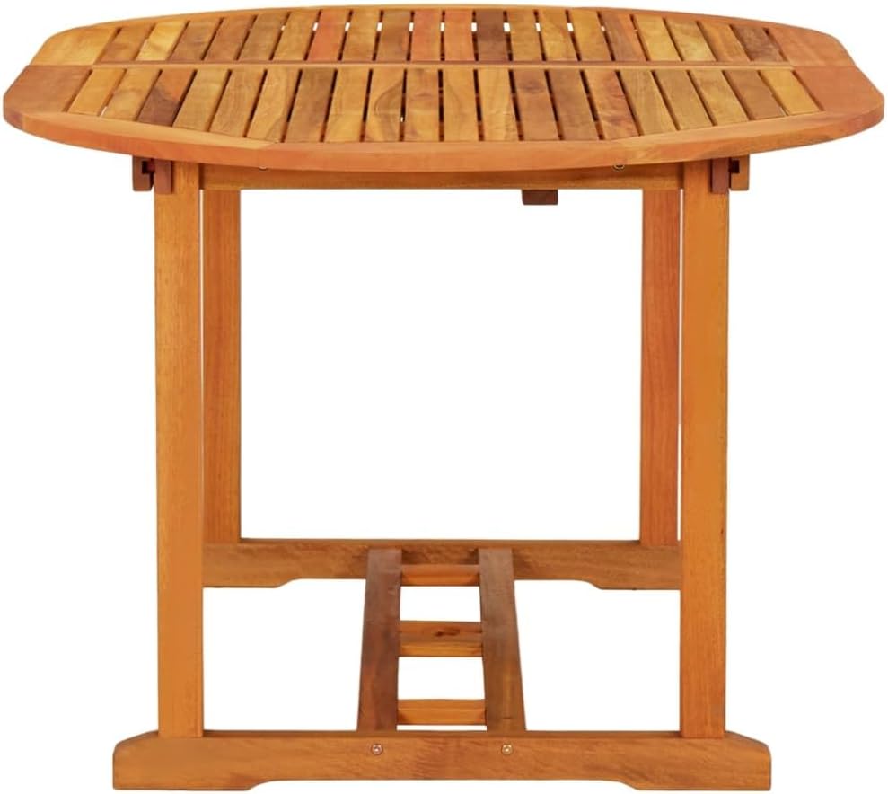 vidaXL Garden Table Reddish-Brown Solid Eucalyptus Wood Medium