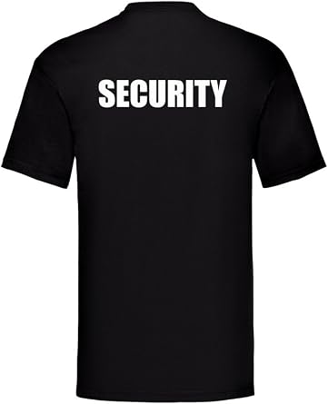 Workwear World 'Security' Embroidered & Printed Doorman Bouncer Classic Work T-Shirt