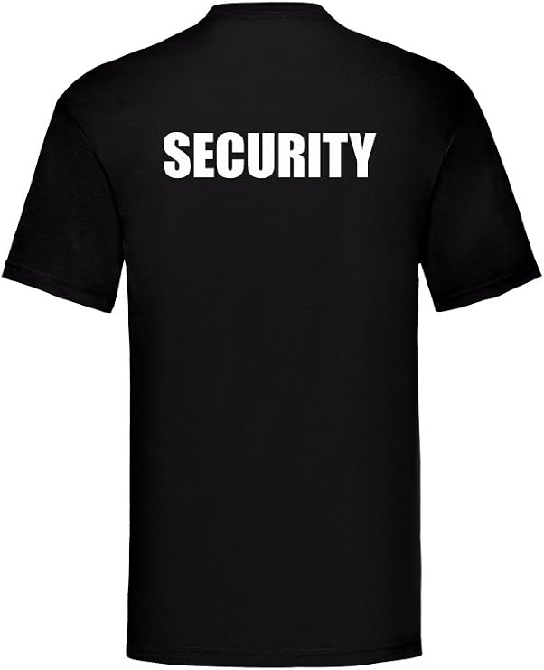 Workwear World 'Security' Embroidered & Printed Doorman Bouncer Classic Work T-Shirt