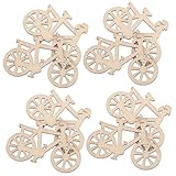 Rebanadas de pintura de bricolaje: estos recortes de bicicletas de madera son apropiados para proyectos de bricolaje, decoraciones de fiestas o decoraciones del hogar, decoración de accesorios de bicicleta