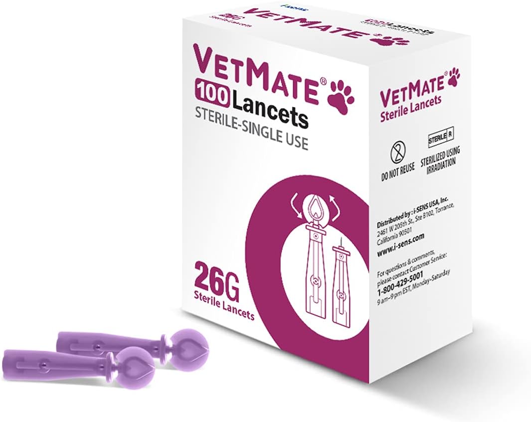 Sterile Single Use 26G Universal Designed Lancets (100 Counts) for Blood Glucose Monitoring Systems