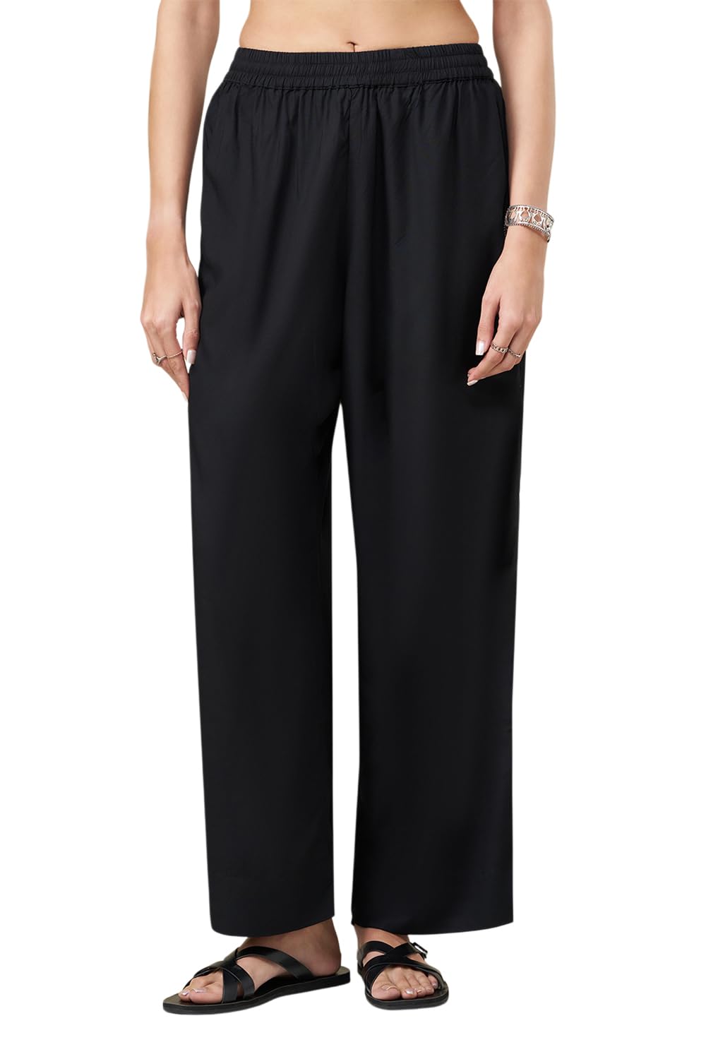 rangmanch by pantaloons Women Rayon Straight Fit Pants | Ankle-Length | Ethnic Bottom | Casual Wear-picture-29