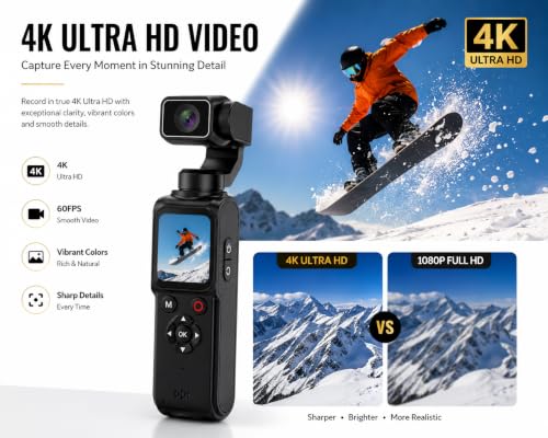 AUSHA 4K Smart Vlog Camera with 330° AI Face Tracking - Image 3