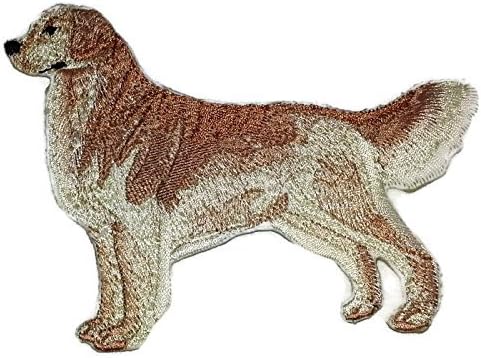 Amazing Custom Dog Portraits [Golden Retriever ] Embroidery Iron On/Sew Patch [5.4" x 4.8"][Made in USA]