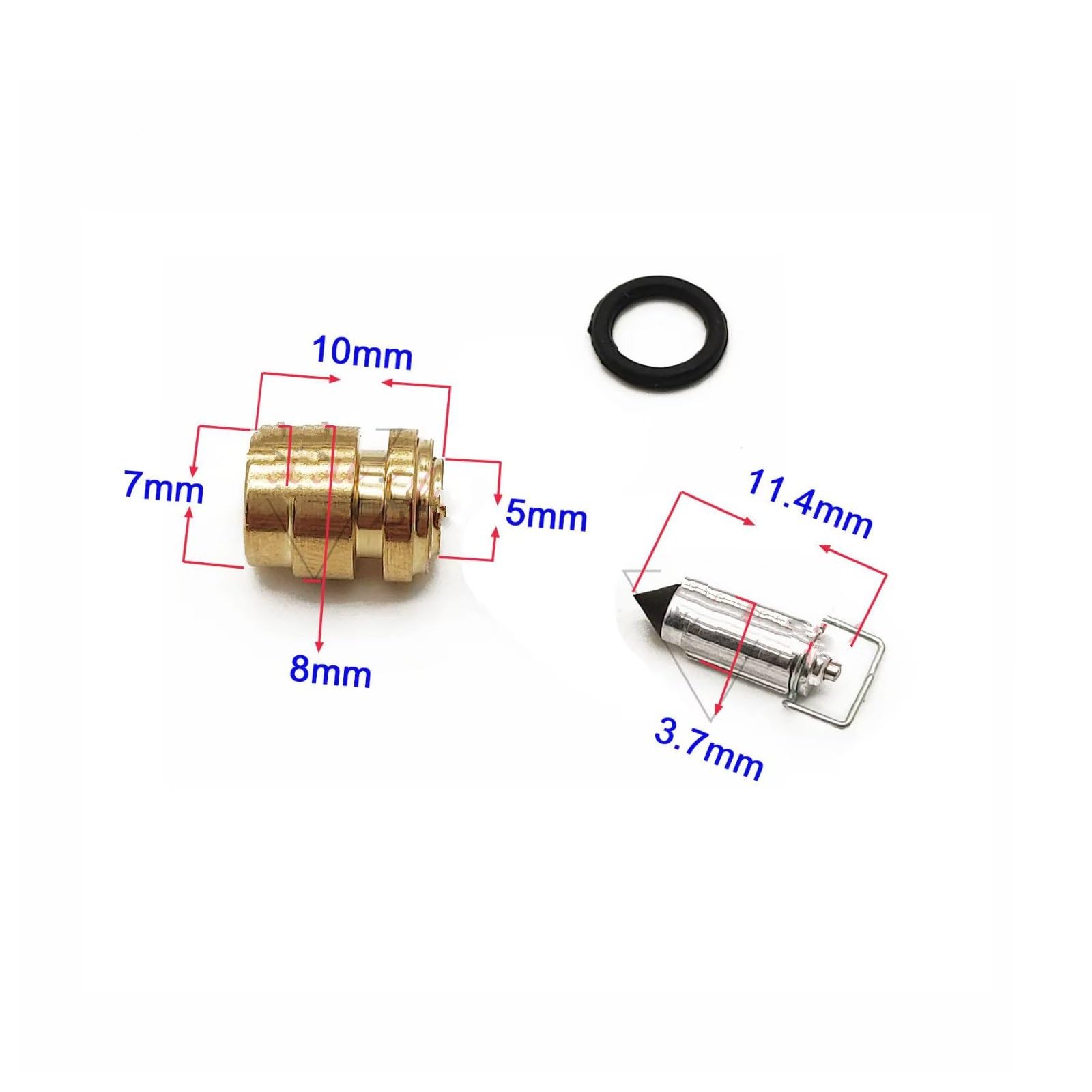 Kit Carburador Compatible Con Yamaha Para TZR250 1991 1992 1993 1994 Válvula Aguja Carburador Motocicleta Para Kit Reparación Flotador Asiento(2sets)