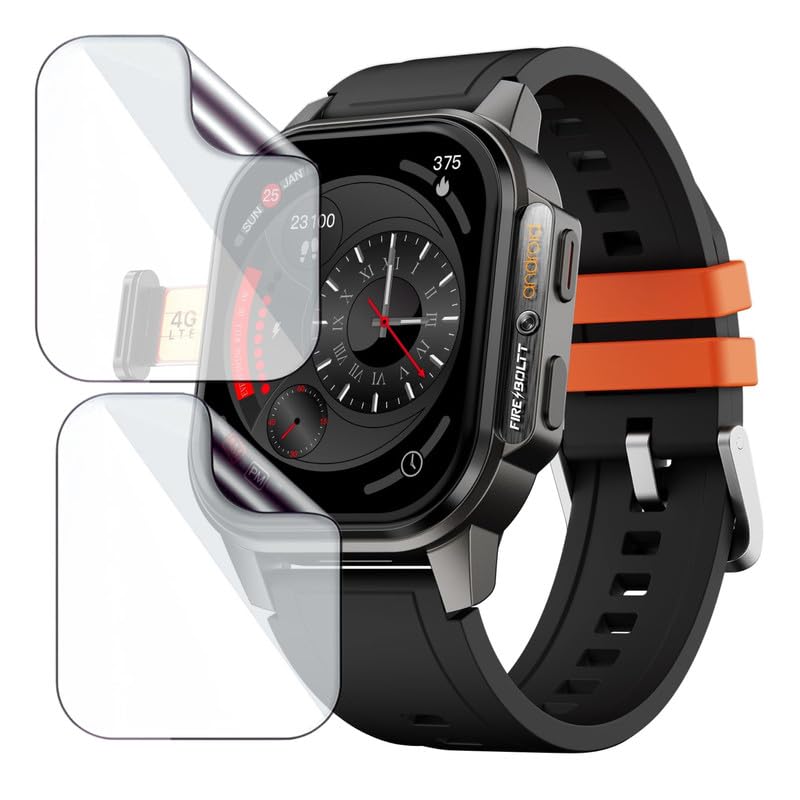 Image of 2 Pack | Smartwatch Screen Protector for Fire Boltt Snapp | 2.13 inch | Flexible TPU Film, 9H Scratch Resistant, Bubble Free Installation - Not Tempered Glass