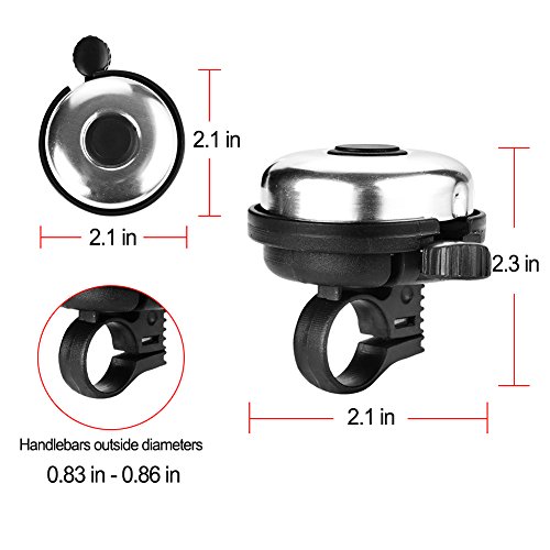 image for Accmor Classic Bike Bell, Aluminum Bicycle Bell, Loud Crisp Clear Soun