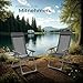 tectake® 4er Set Gartenstuhl Hochlehner, Gartenstühle, Essstühle Aluminium, Klappstuhl 5-Fach verstellbar mit Armlehnen, Sessel mit Liegefunktion, Gartenmöbel, Möbel für Terrasse, Camping - anthrazit