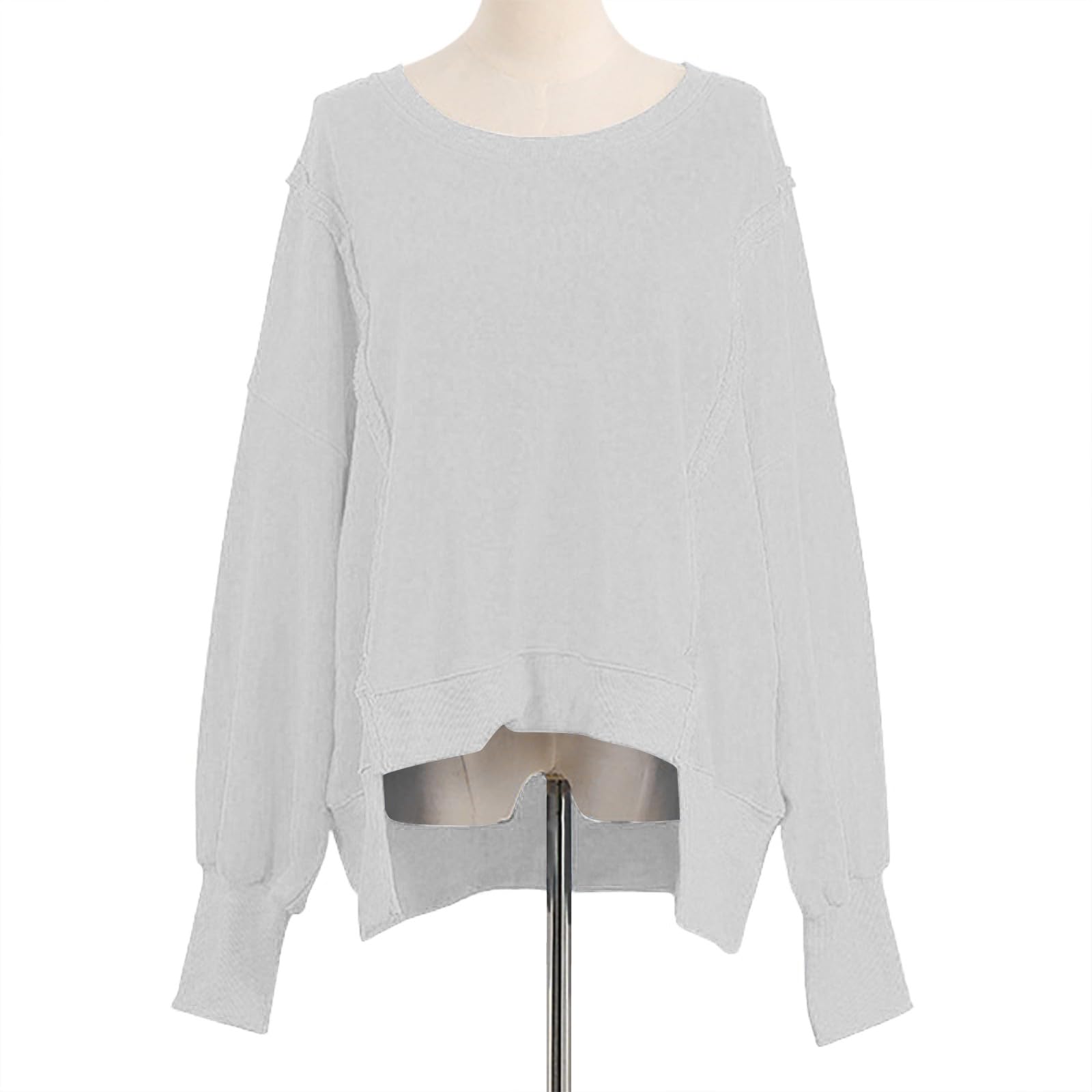 Sudadera de mujer sin capucha para trabajo de oficina y mujer, blusa suelta