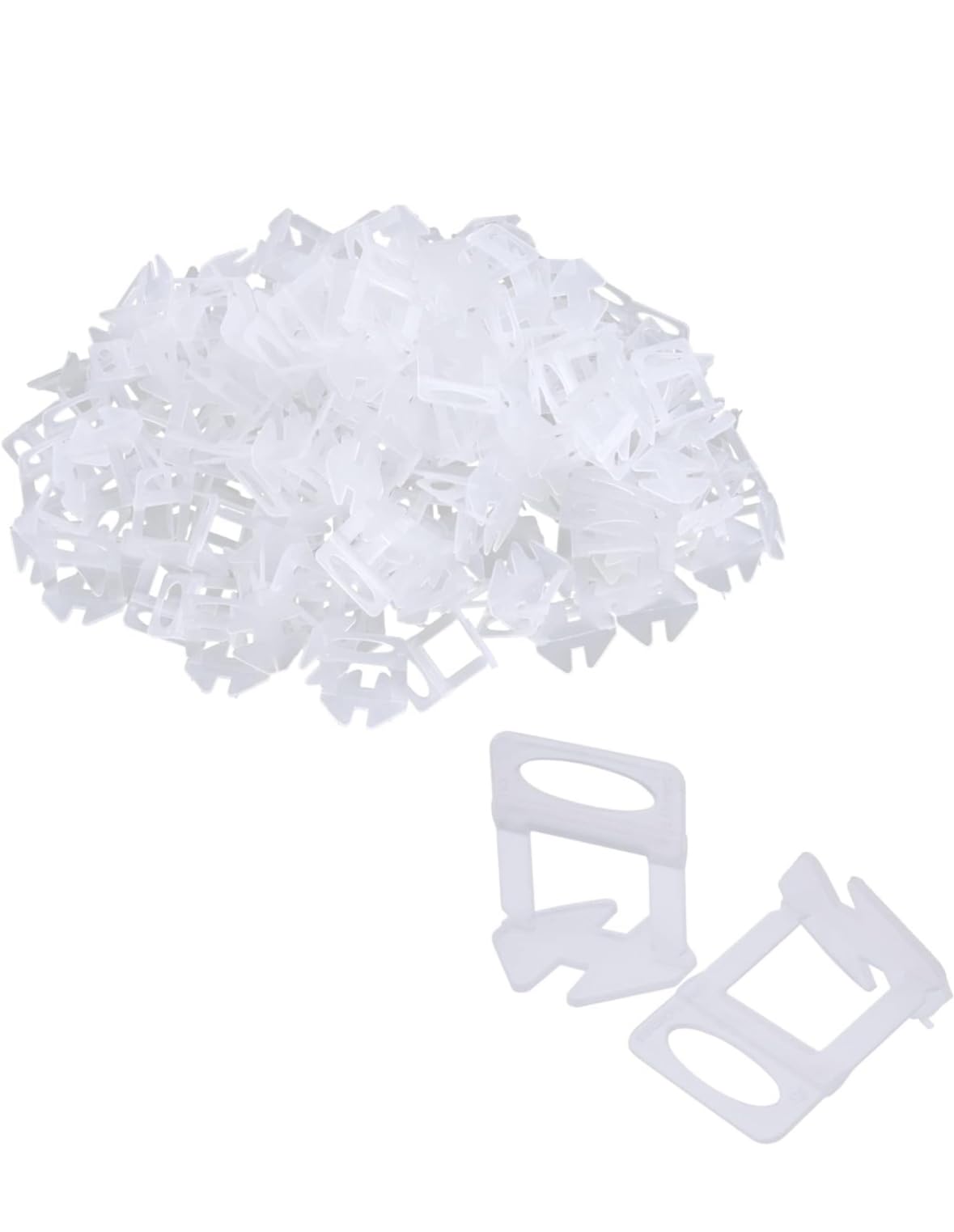 400 Clips Espaciadores de Nivelación de Azulejos y Baldosas, 1 mm, Desechables. (400)