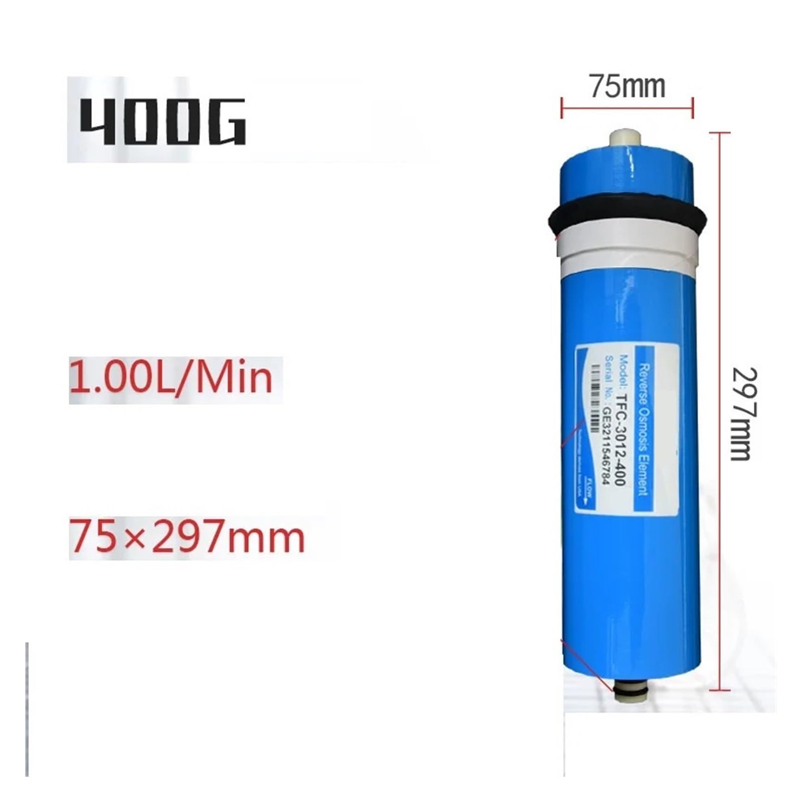 Filtro ad osmosi inversa da 400 Gpd TFC-3012-400G Filtri for l'acqua a membrana Cartucce Sistema Ro Membrana filtrante(2PC)