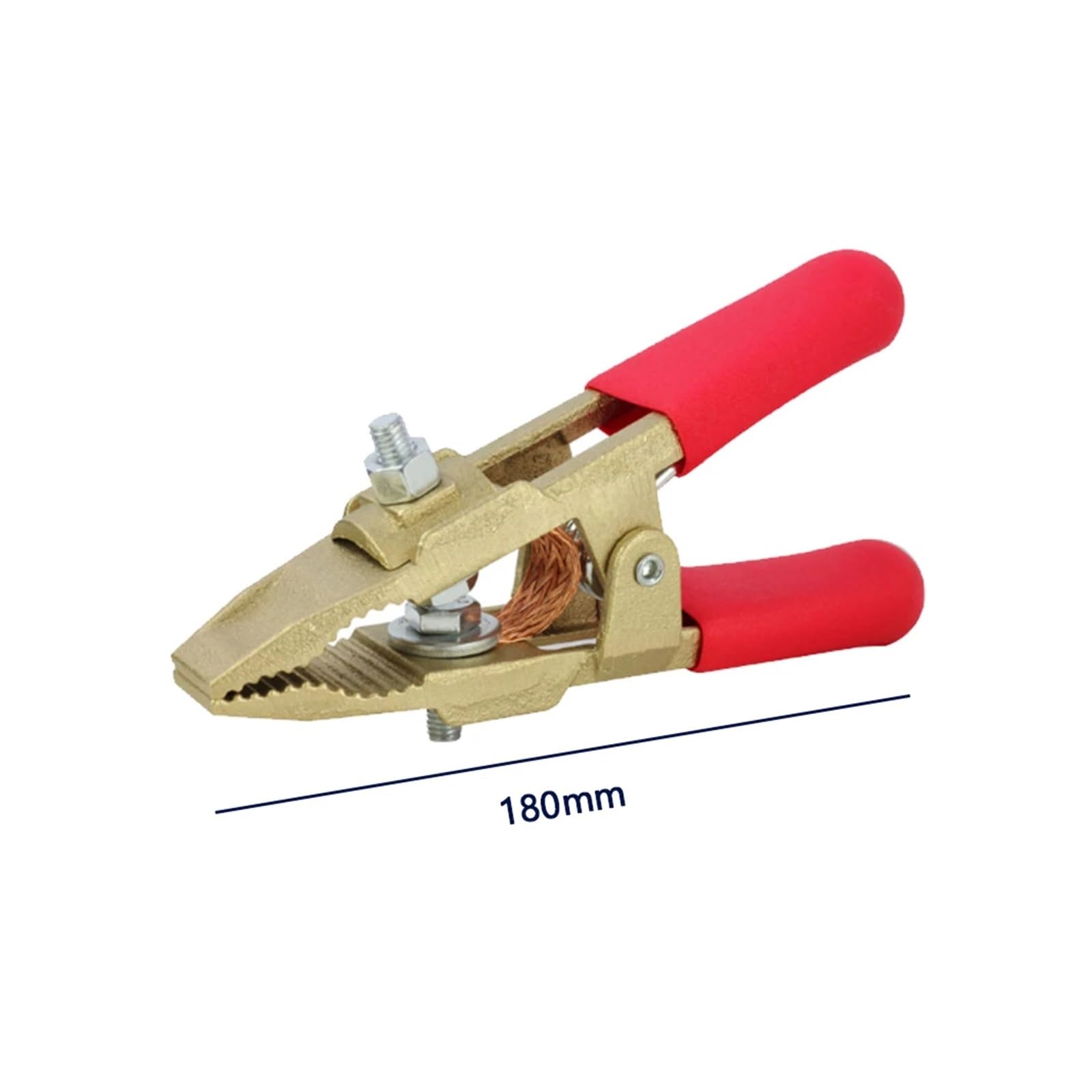 Pinza Soldadura Abrazadera de Cable de tierra en forma de A, 260/300/400/800A, trabajo de puesta a tierra de latón 1 ud. | 800A Black